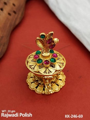 Antique Designer Leaf Style Gifting Sindoor Box