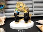 Small Krishna Black Hand with Peacock Feather & Krishan Face Idol
