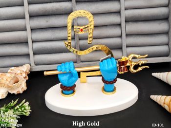 High Gold Shiv Trishul Hand Idol For Party & Festivals Gifts
