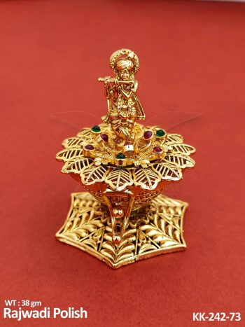 Krishna Temple Rajwadi Polished Sindoor Box