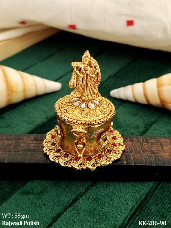 Radha Krishan Full Stone Temple Sindoor Box