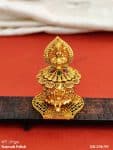 Antique Temple Kumkum Box Lakshmi Design & Rajwadi Polish