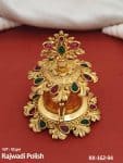 Temple Rajwadi Sindoor Box with Floral Gemstone Design