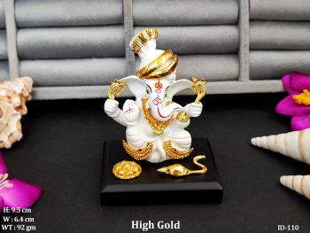 Vighnaharta Ganesha Standing Tall with His Loyal Mouse and Divine Aura