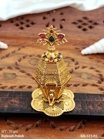 Elegant Design Floral Top Rajwadi Sindoor Box