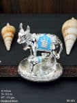 Mother Cow with Calf Silver Sacred Symbol Idol