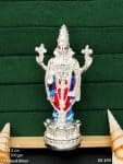 Handcrafted Tirupati Balaji Murti in Lustrous Silver Finish Ideal for Home Temple & Gifts