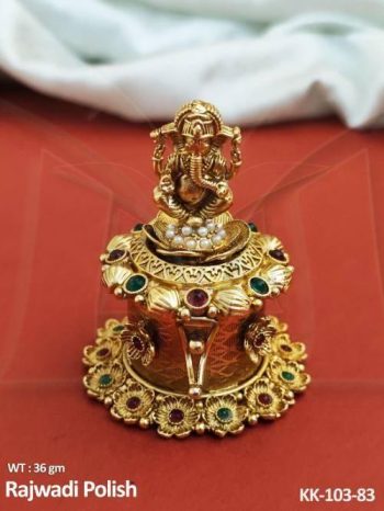Decorative Ganesh Sindoor Box Perfect Gift Item