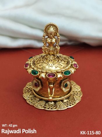 Traditional Laxmi Temple Sindoor Box for Puja
