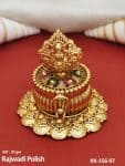 Decorative Temple Sindoor Box with Lid Design