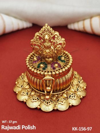 Decorative Temple Sindoor Box with Lid Design