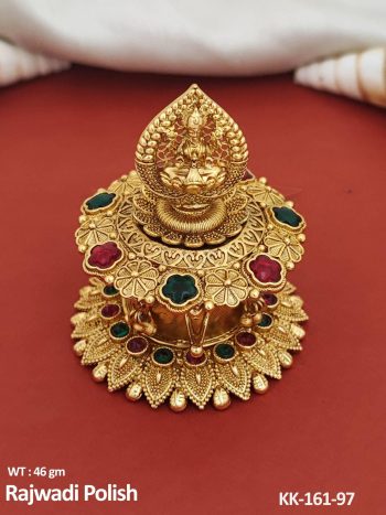Temple Design Brass Sindoor Box for Puja & Gifting