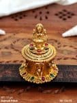 Traditional Kumkum Box with Lakshmi Idol & Stone Inlay KK-326RG-81-DS