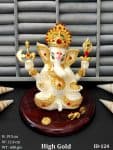 Vighnaharta Big Ganesha Idol with Red & Gold Embellishments