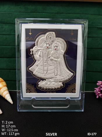 Radha Krishna 999 Silver Frame