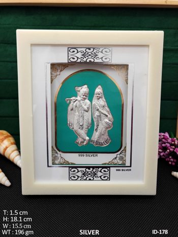 Radha Krishna 999 Silver Frame
