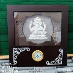 Ganesha Aura 999 Silver Frame with Clock