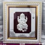 Shubh Aarambh Ganpati 999 Silver Idol Frame
